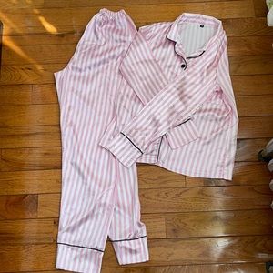 Pink and White Pajama Set
